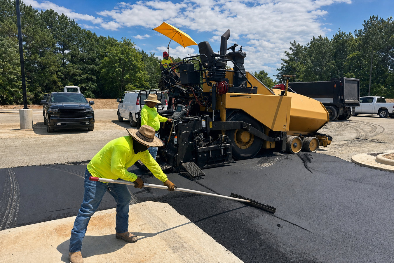 Elk Grove Asphalt Paving - asphalt paving crew at work in Elk Grove, CA